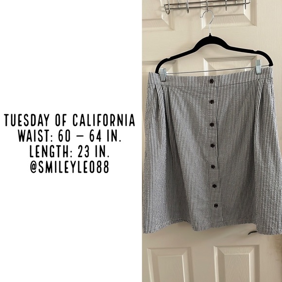 Tuesday of California Dresses & Skirts - Tuesday of California Striped Scout Skirt — 7x